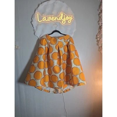 Lane Bryant Plus 24 Midi 裙几何波西米亚 Cottagecore 打褶婚礼秋季 — 第 1/4 张图片