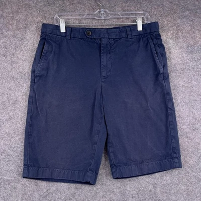 Pantalones Cortos Brooks Brothers Para Hombre 33 Azul Marino Bermudas Chino Frente Plano Informal Cremallera Mosca Foto 1 de 4