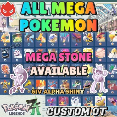 ✨ELIGE CUALQUIER MEGA POKEMON BRILLANTE 6IV🚀POKEMON LEGENDS ZA✨6IV ALPHA BRILLANTE✨65 PIEZAS - Imagen 1 de 4