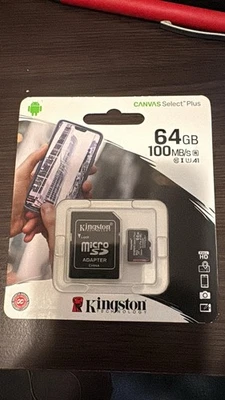 Brandnew Kingston Canvas Select 64GB  MicroSDXC Memory Card - Image 1 of 2
