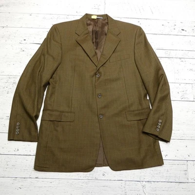 Blazer Hickey Freeman Para Hombres 44 Largo A Cuadros Lana Cachemira Madison Abrigo Deportivo Chaqueta Foto 1 de 4