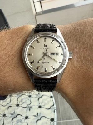 Montre rare LIP Tempest Homme Mécanique Vintage Jour Et Date Très Bel État - Bild 1 von 4