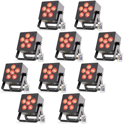 Wireless Smart APP+WIFI Par Can Light RGBWA+UV 6LED Uplights DMX DJ Disco Party - Image 1 of 4