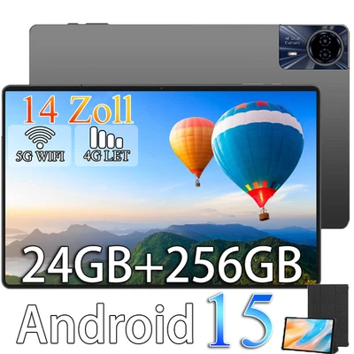 2025 Neues Tablet 14" Android 15 Tablet 24GB+256GB 8580mAh 5G WiFi  2SIM LTE - Bild 1 von 4