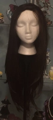 West Bay Straight Brown Brunette w/ Front Highlights 20” Lace Front Wig C Part - Image 1 of 4