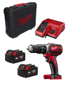 Trapano a Percussione Milwaukee M18BPD-402C (2 x 4,0 Ah + M12-18 C + Maletín de  - Foto 1 di 4