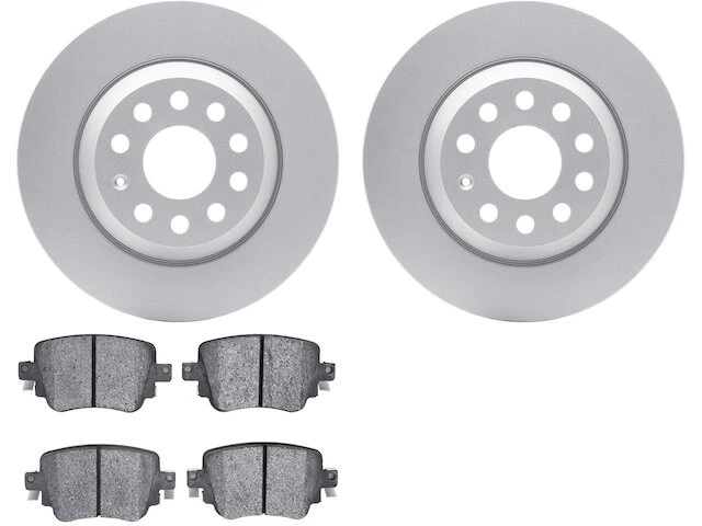 Kit de pastillas de freno trasero y rotor para Audi Q3 Quattro 2016-2018 2017 BJ291QH Foto 1 de 1