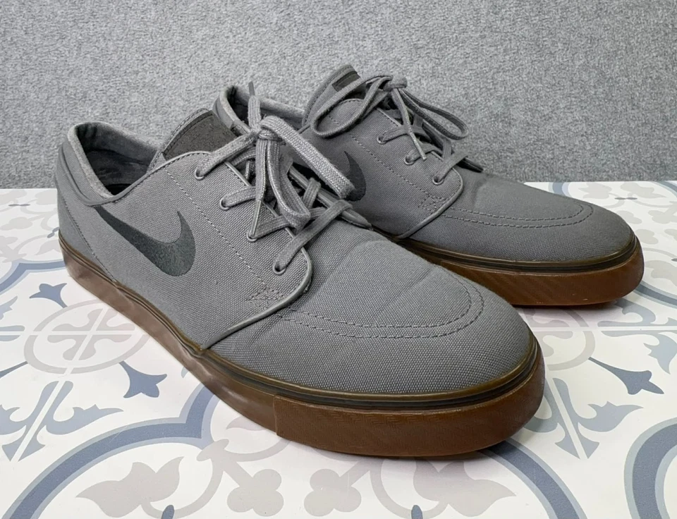 Nike SB Zoom Stefan Janoski Zapatos de Skateboarding Para Hombre Talla 13 Gris Lona Swoosh Foto 1 de 4