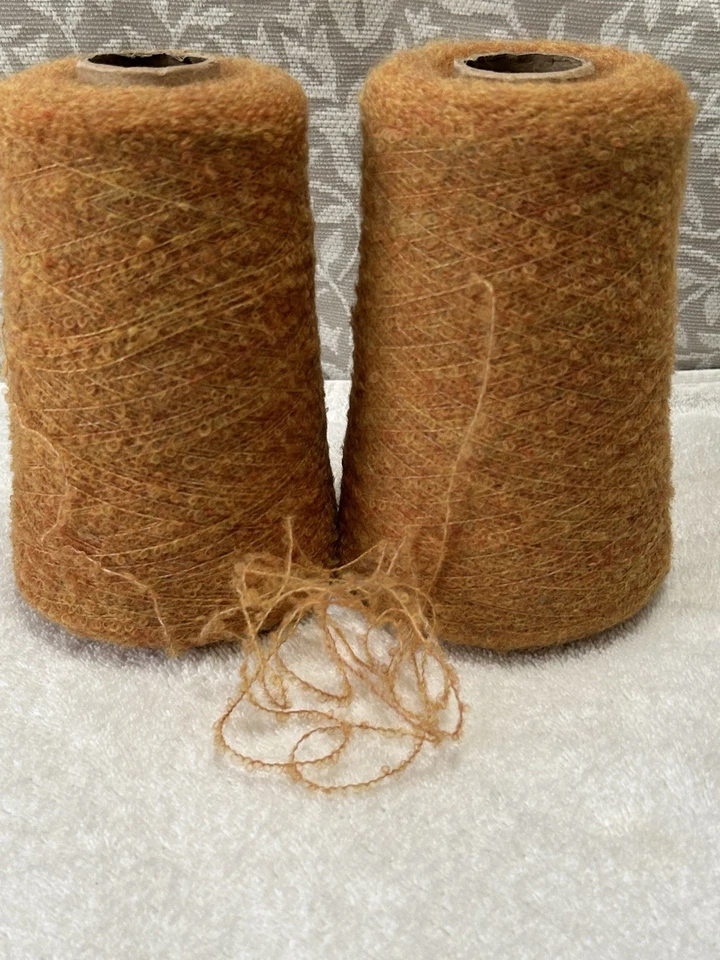 Lot 2 Cone Spool #1 NOVELTY Baby Alpaca Wool Yarn w/Nylon 1lb 4oz  568gr 8054 C - Image 1 of 4