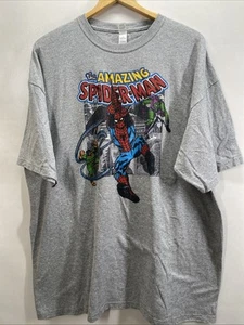 The Amazing Spider Man Comic Book Print Gray Short Sleeve T-shirt Mens XXL 50-52 - Picture 1 of 7