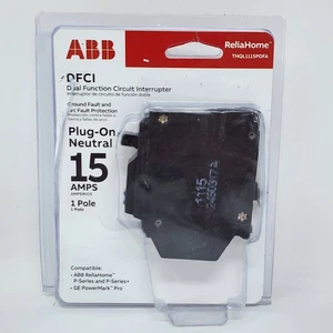 ABB 15A DFCI Dual Function Circuit Breaker THQL1115PDFA GFCI AFCI 1-Pole - Picture 1 of 8