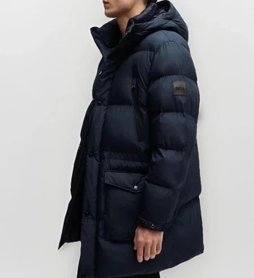 Hugo Boss Condolo Long Length Puffer Parka Jacket 50525109 Dark Blue Sz 50/Large - Image 1 of 4
