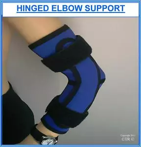 Proline Hinged Elbow Brace Blue Neoprene Medical Arm Support Protection Gear New - Picture 1 of 4