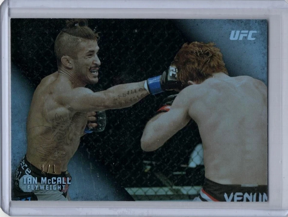 2015 Topps UFC Knockout Mat Parallel #42 Ian McCall 1/1 - Image 1 of 2