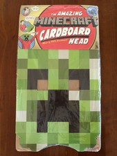 Minecraft Creeper Head Green Cardboard Mask New Sealed