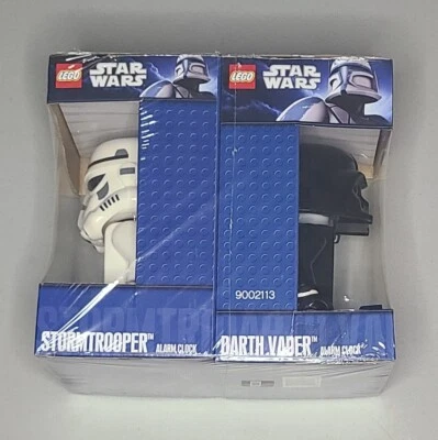 Lego Star Wars Darth Vader 9"  Alarm Clock  9002113 . Stormtrooper Clock 9002137 - Image 1 of 4