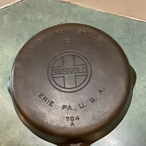 Vintage Griswold #8 gusseiserne Pfanne großes Logo 704 A * Lei gereinigt * Wackeln/Spin - Bild 1 von 12