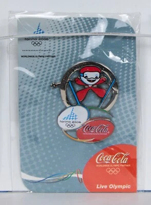 Torino 2006 Olympics Coca-Cola Mascot Freestyle Skiing Pin #S 001-050 - Image 1 of 2