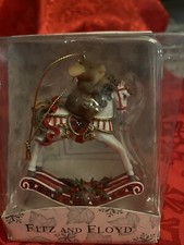 Charming Tails "Riding On Christmas Spirit" Fitz & Floyd Ornament Rocking Horse