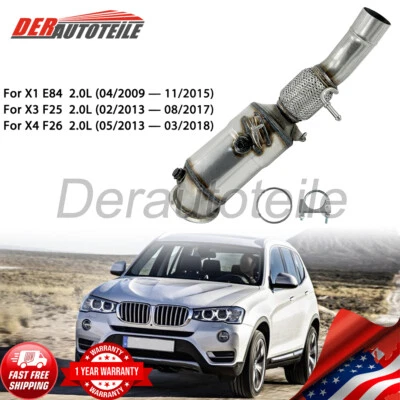 New Catalytic Converter For BMW 2013-2018 X1 X3 X4 2.0L 18327646432 18307607611 - Image 1 of 4
