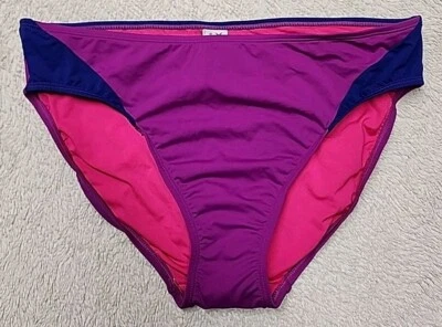 ☆ NUEVO SIN ETIQUETAS L.L. Parte inferior de bikini de natación Bean para mujer talla 16 bloques de colores multicolor 501170 Foto 1 de 4