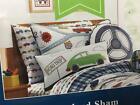 Charles Street Boys Road Trip Cars Route Map Wheels Standard Quilted Pillow Sham