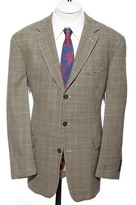 Abrigo Blazer Chaqueta 44L Largo Nautica 3 Botones Gris Pata de Gallo Lana de Cordero Deportivo XL Foto 1 de 4