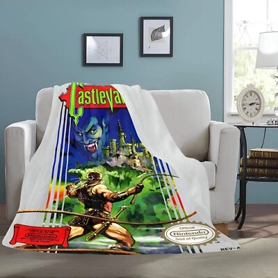 Manta Micro Vellón Ultra Suave Estilo Vintage Retro Castlevania NES Box Nintendo Foto 1 de 4