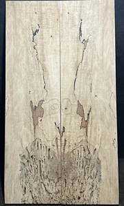 SALVAGED CURLY SPALTED MAPLE CARVE TOP, ECO-FRIENDLY TONEWOOD - Picture 1 of 9