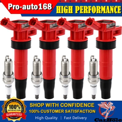 4x bobinas de encendido + 4x bujías para Hyundai Santa Fe Sport L4 2013-2016 2,4L Foto 1 de 4