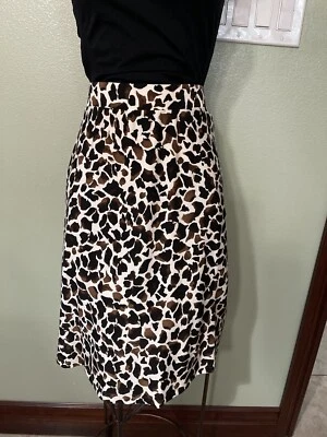 Leota Leopard  Cheetah Animal Print - Women Skirt Size Large  ~ New - Image 1 of 4