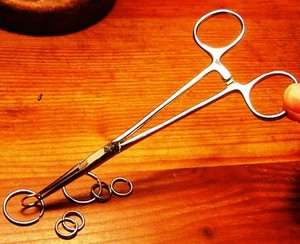 Stained Glass Supply 5" Hemostat Locking Tweezers for Hot accent wire Soldering
