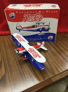 Vintage Pepsi Cola Stearman BI-Plane Bank 1993 Collectors Series. Neu im Karton - Bild 1 von 6