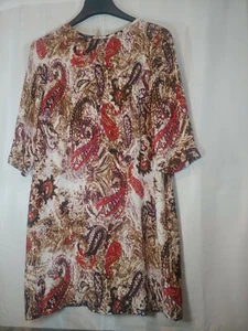 Kut from the Kloth Paisley Sheer S/S Shirt Tunic Top 12 - Picture 1 of 5