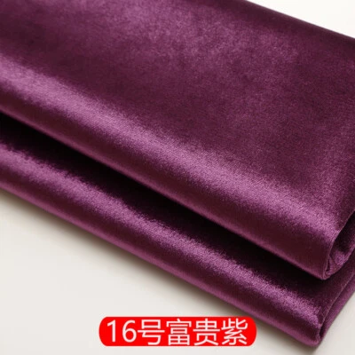 Sofa Upholstery Velour Fabric Thick European Soft Roll Cushion Velvet DIY Cloth - Image 1 of 4