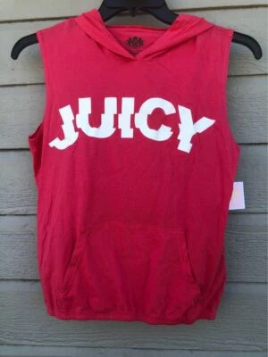 NEW Juicy Couture Pixie Pink Hooded Girl Graphic Tank  Shirt RV $66, 8 10 12 14 - Image 1 of 3
