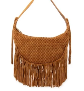 NWT $645 Elizabeth and James Zoe Suede Hobo Bag Interwoven Detail & Dustbag - Picture 1 of 7
