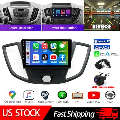 Carplay For 2015-2019 Ford Transit 150 250 350 Android 13 Car Stereo Radio GPS Foto 1 de 4