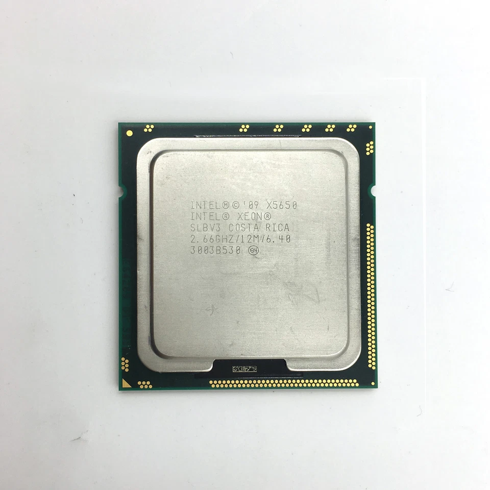 Intel Xeon X5650 Six Core Processor SLBV3 2.66 GHz 12MB 6.4 LGA1366 cpu w/Grease - Image 1 of 2