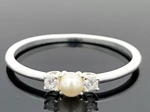 SCHMUCKJAGD RING GR. 18 (CA.56) 925/- SILBER MIT ZIRKONIA & SWZP - Bild 1 von 4