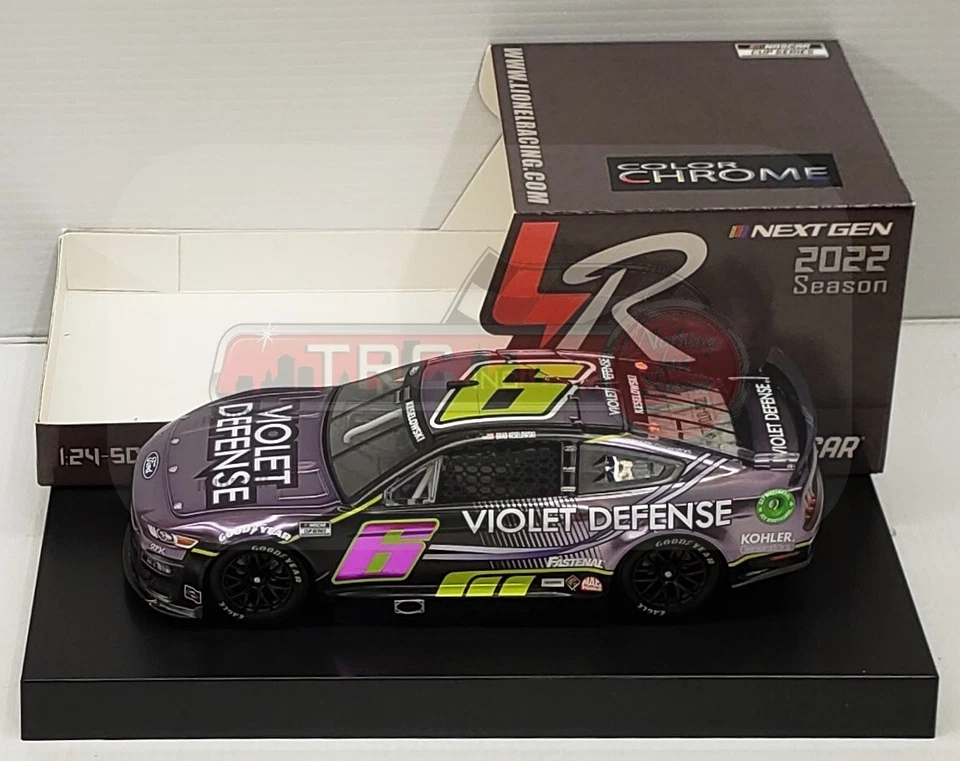 Brad Keselowski 2022 Lionel #6 Violeta Defensa Color Cromo NEXT GEN Mustang 1/24 Foto 1 de 1