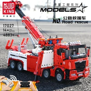 Mould King 17027 - Fire Truck Rescue - Camion dei Pompieri incl. motore e RC - Nuovo - Foto 1 di 8