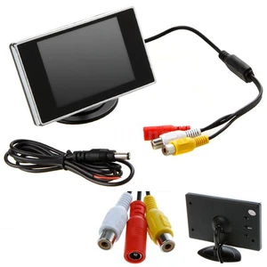 UK 3.5" TFT LCD Screen Rearview Color Car Monitor Car Reverse Camera DVD VCD AY - Picture 1 of 7