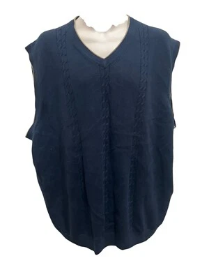 Chaleco Suéter de Golf Cypress Links Ropa Deportiva Talla 3XB Azul Marino con Cuello en V Tostado Foto 1 de 4