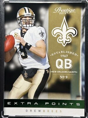 2012 Panini Drew Brees 18/25 Prestige Extra Points Green SSP Card No.114 Saints - Image 1 of 4