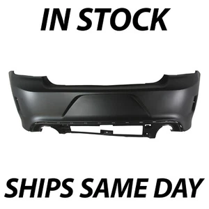 NEW Primered Rear Bumper Cover Fascia for 2015-2023 Dodge Charger w/ Side Vents - Picture 1 of 8