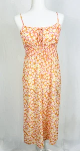 Liberty Love Sleeveless Romper Women’s Juniors Medium Pink Orange White Floral - Picture 1 of 13