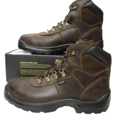Irish Setter by Red Wing Ely Waterproof Steel Toe Work Boots Brown Mens Sz 10 M - Image 1 of 4