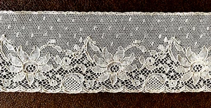 Antiguo encaje de algodón crudo - c 1900 - Imagen 1 de 4