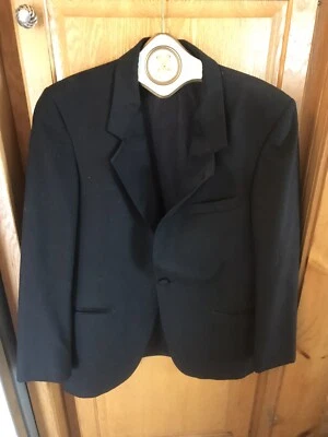 Chaqueta Esmoquin Negra con Ribete Satinado Talla 40 Vintage Foto 1 de 3